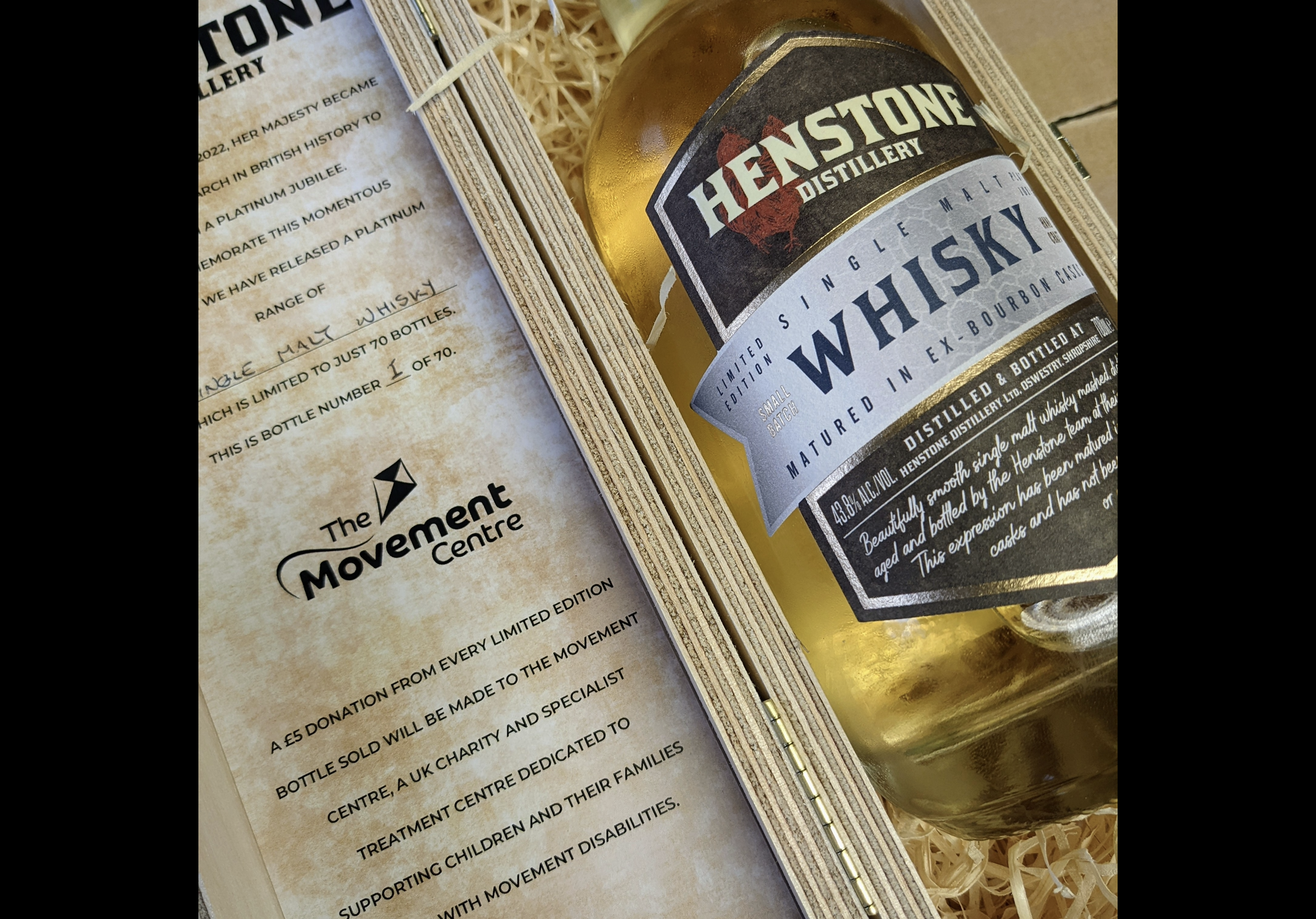 Platinum Spirits launched by Henstone to support The Movement Centre
