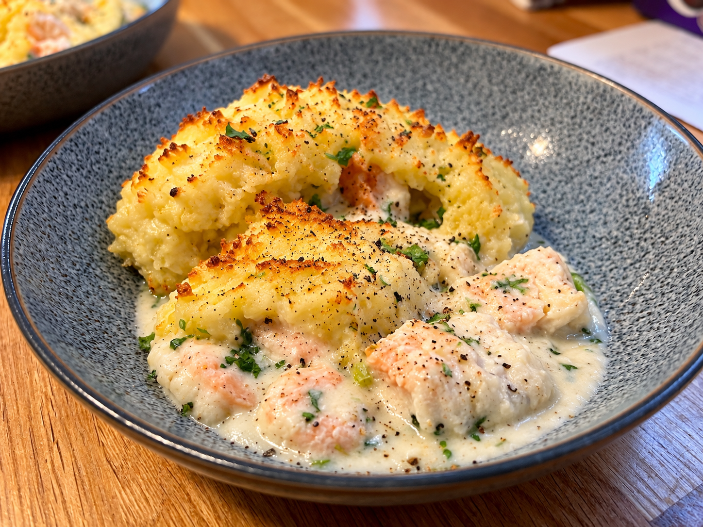 Smoked Haddock, Salmon & Prawn Fish Pie for Two